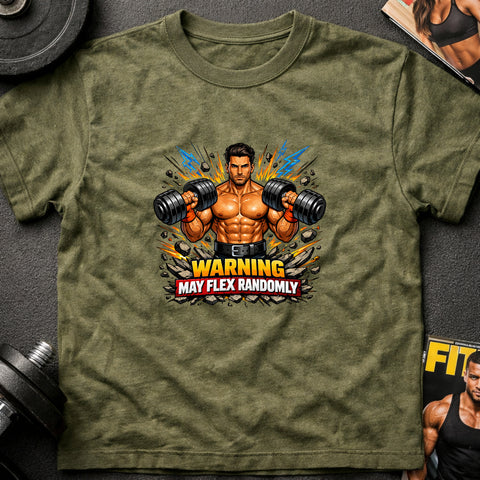 **“Warning May Flex Randomly” – Mediterranean Male Dumbbells Edition**