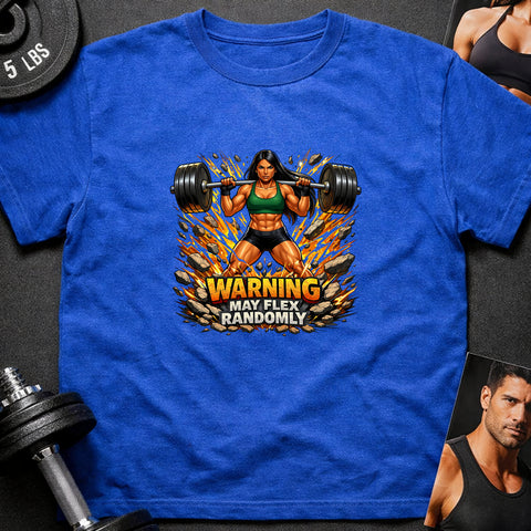 **“Warning May Flex Randomly” – Native American Female Barbell Edition**