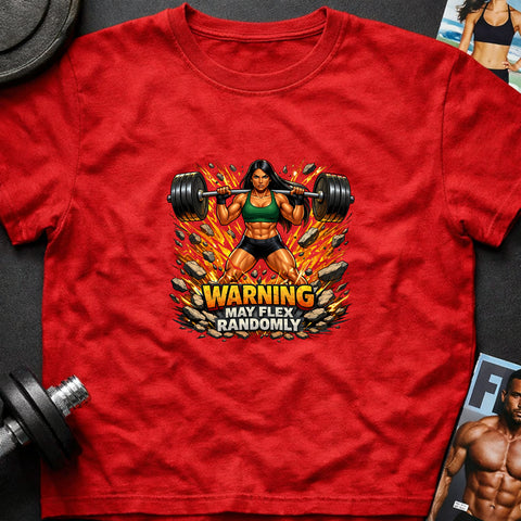 **“Warning May Flex Randomly” – Native American Female Barbell Edition**