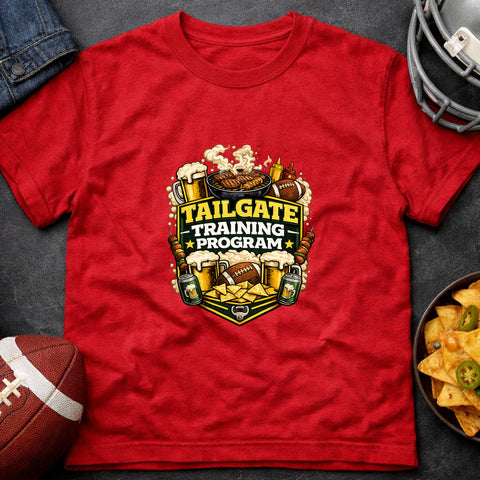 **“Tailgate Training Program” – Funny Tailgate & Football T‑Shirt**
