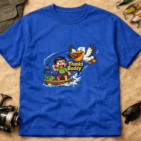 **“Thanks Buddy.” – Funny Pelican Fishing T‑Shirt** | Unisex