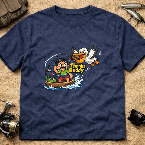 **“Thanks Buddy.” – Funny Pelican Fishing T‑Shirt** | Unisex