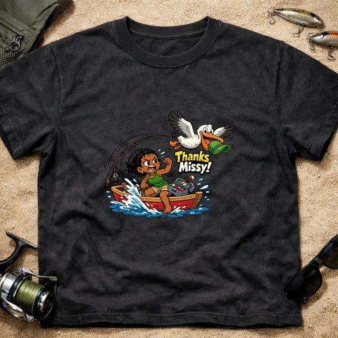*“Thanks Missy!” – Funny Pelican Fishing T‑Shirt** | Unisex