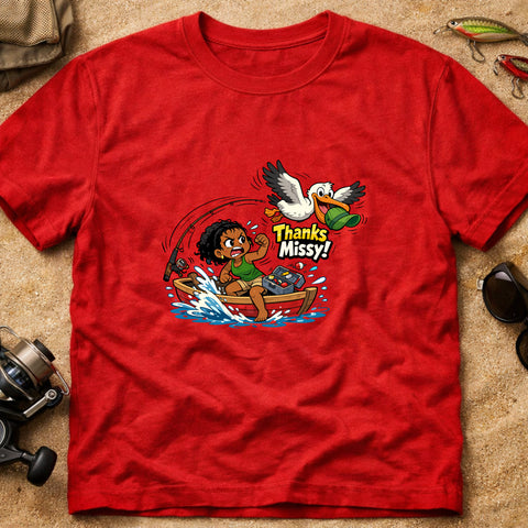 *“Thanks Missy!” – Funny Pelican Fishing T‑Shirt** | Unisex