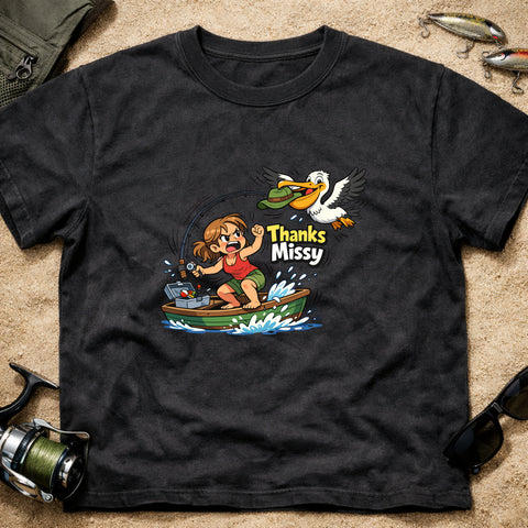**“Thanks Missy.” – Funny Pelican Fishing T‑Shirt** | Unisex