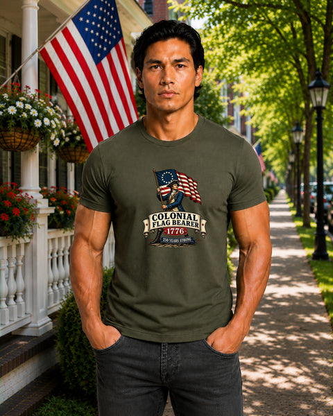 # ⭐ **Colonial Flag Bearer – 1776” – America‑250 Edition | Unisex**