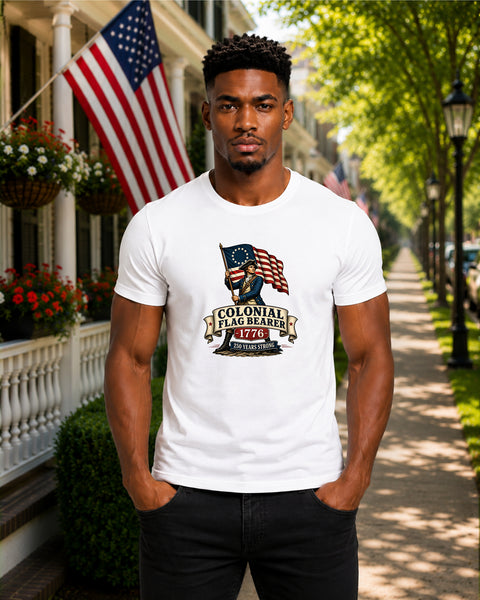 # ⭐ **Colonial Flag Bearer – 1776” – America‑250 Edition | Unisex**