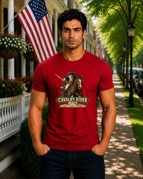 # ⭐ **Cavalry Rider (Brown Horse) – 1776 – 250 Years Strong | Unisex**