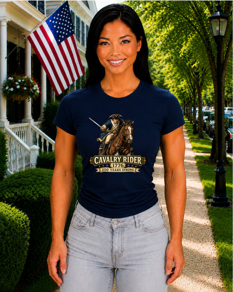 # ⭐ **Cavalry Rider (Brown Horse) – 1776 – 250 Years Strong | Unisex**