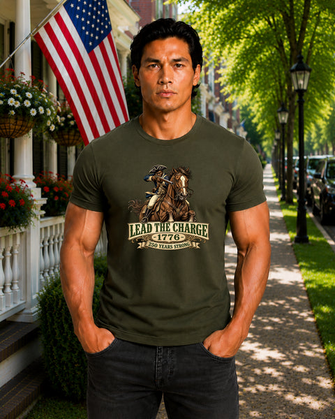 # ⭐ **Lead the Charge – 1776 Horseback Commander** – America‑250 Edition | Unisex