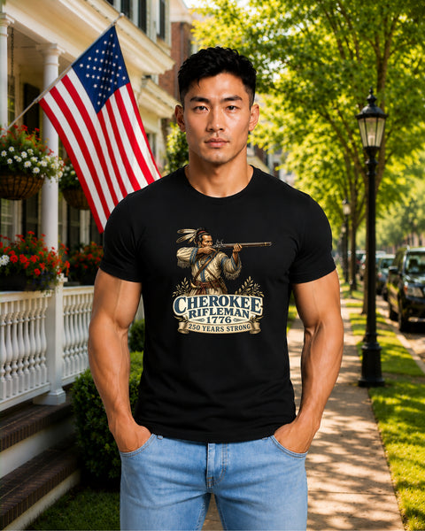 # ⭐ **“Cherokee Rifleman – 1776” – America‑250 Edition | Unisex**