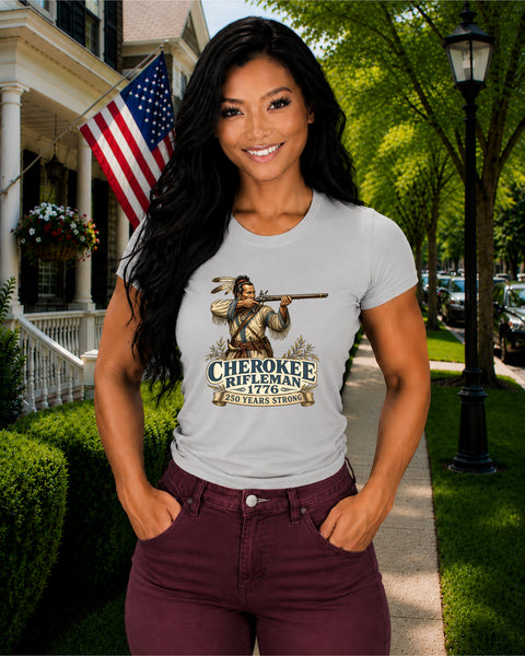 # ⭐ **“Cherokee Rifleman – 1776” – America‑250 Edition | Unisex**