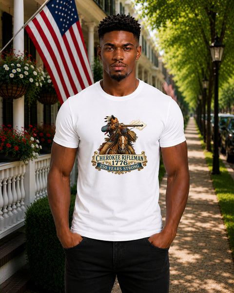 # ⭐ **Cherokee Rifleman – 1776 – 250 Years Strong | Unisex**