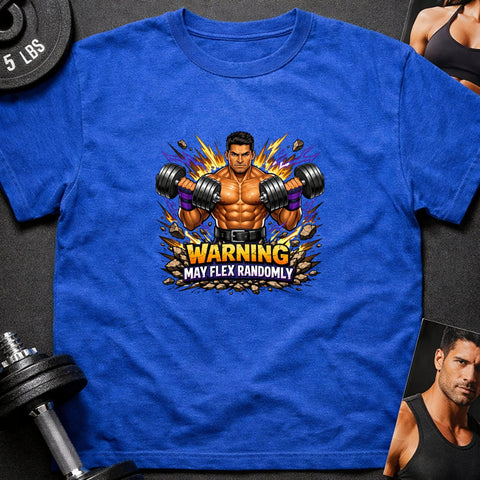 Warning May Flex Randomly – Latino Male Dumbbells Edition - Laugh Suppy