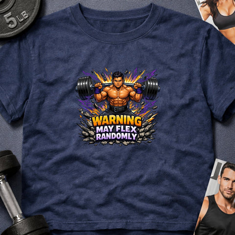 Warning May Flex Randomly – Latino Male Barbell Edition - Laugh Suppy