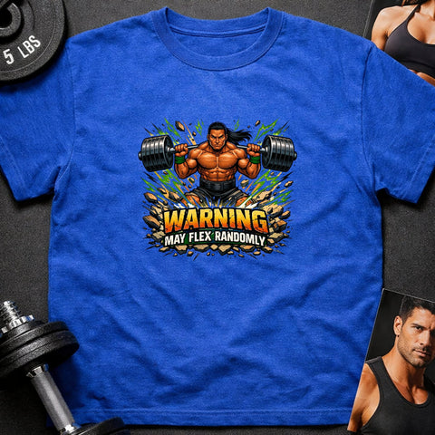 Warning May Flex Randomly – Native American Male Barbell Edition - Laugh Suppy