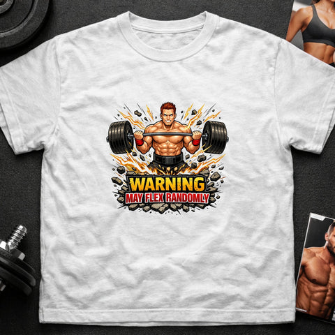 Warning May Flex Randomly – Red Hair Caucasian Male Barbell Edition - Laugh Suppy