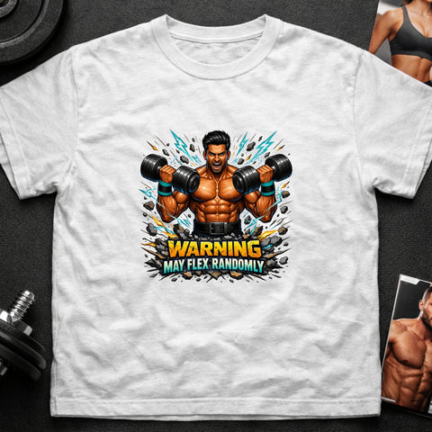 Warning May Flex Randomly – South Asian Male Dumbbells Edition - Laugh Suppy