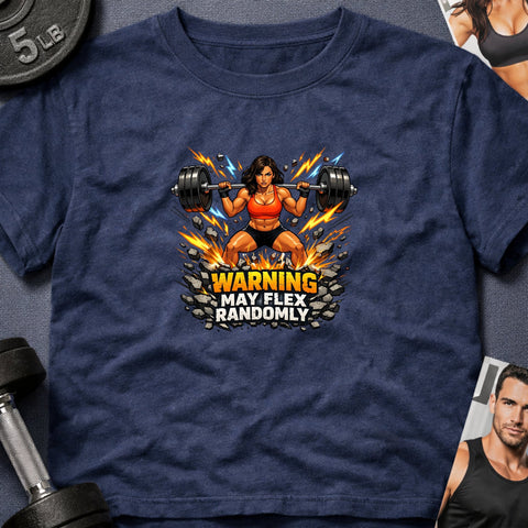 Warning May Flex Randomly – Mediterranean Female Barbell Edition - Laugh Suppy