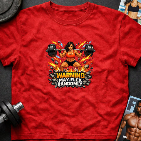 Warning May Flex Randomly – Mediterranean Female Barbell Edition - Laugh Suppy