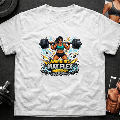 Warning May Flex Randomly – South Asian Female Barbell Edition - Laugh Suppy