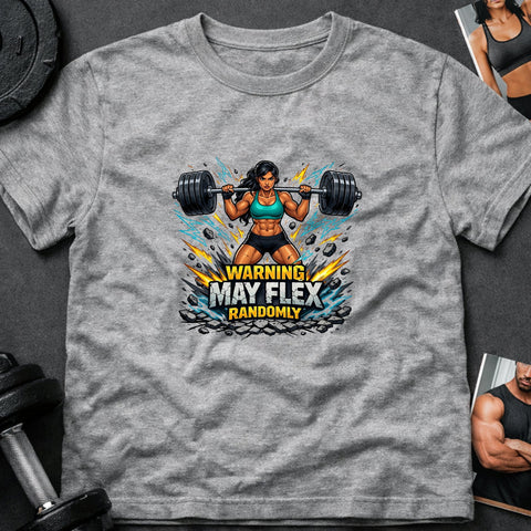 Warning May Flex Randomly – South Asian Female Barbell Edition - Laugh Suppy