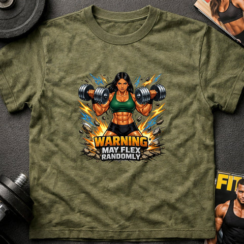 Warning May Flex Randomly – Native American Female Dumbbells Edition - Laugh Suppy