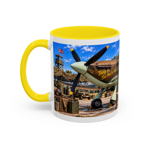 Skeleton Fighter Pilot Mug – RAF WWII Harrican Coffee Mug – Funny Dark Humor Gift for Pilots - Laugh Supply