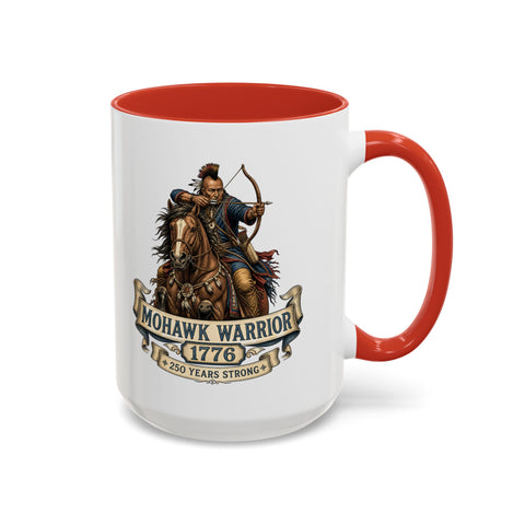 Mohawk Warrior 1776 Coffee Mug - Mounted Warrior Shooting A Bow