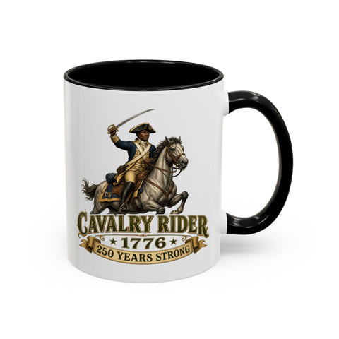 Cavalry Rider (White Horse) 1776 Mug – Patriotic 250th Anniversary Coffee Mug