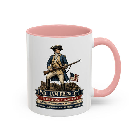 William Prescott Historical Coffee Mug — Revolutionary War Patriot Tribute