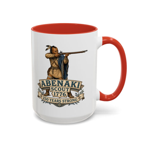 Abenaki Scout 1776 Coffee Mug — Featuring A Skilled Indigenous Scout Aiming A Long Rifle