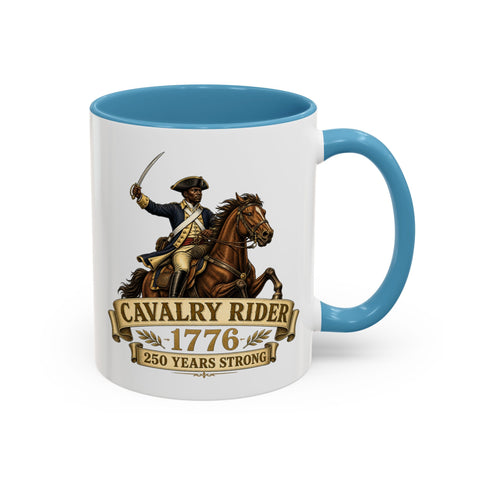Cavalry Rider (Brown Horse) 1776 Mug – Patriotic 250th Anniversary Coffee Mug