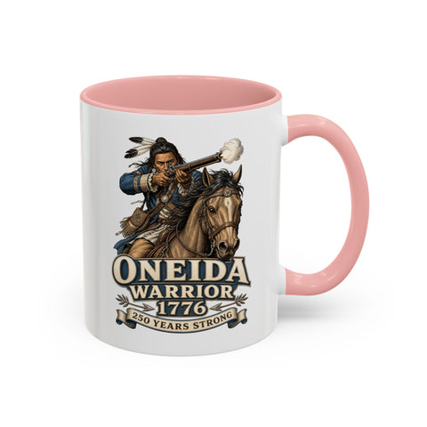 Oneida Warrior Mug - 1776 Mounted Warrior Shooting A Musket