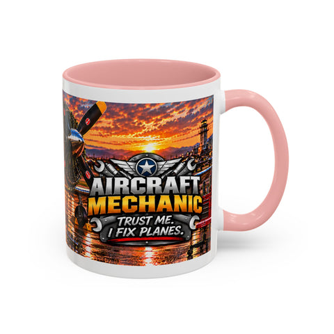 Skeleton Aircraft Mechanic Mug – Trust Me, I Fix Planes – Funny Dark Humor Gift for Aviation Mechanics - Laugh Supply