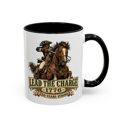 Lead the Charge 1776 Mug (Mounted Edition) — Patriotic Revolutionary War Horseman
