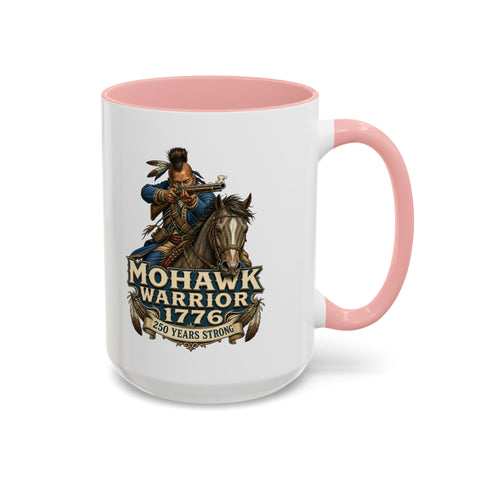 Mohawk Warrior Coffee Mug — 1776 Mounted Warrior Shooting A Musket