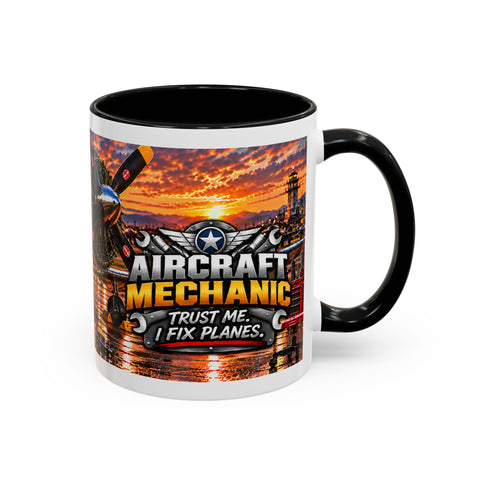 Skeleton Aircraft Mechanic Mug – Trust Me, I Fix Planes – Funny Dark Humor Gift for Aviation Mechanics - Laugh Supply
