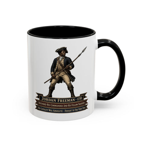 Jordan Freeman 1781 Patriot Coffee Mug — Gave His Life Protecting His Fellow Patriots