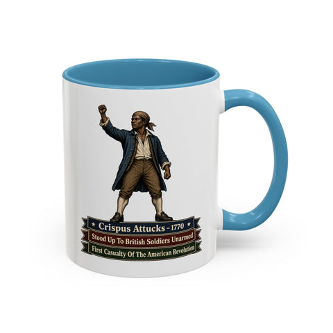 Crispus Attucks 1770 Accent Coffee Mug – First Casualty of the American Revolution