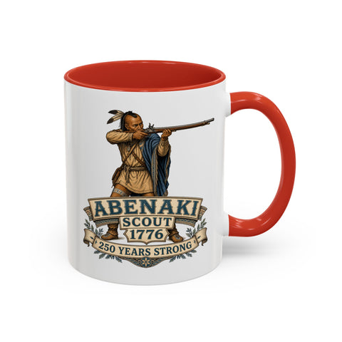 Abenaki Scout 1776 Coffee Mug — Featuring A Skilled Indigenous Scout Aiming A Long Rifle