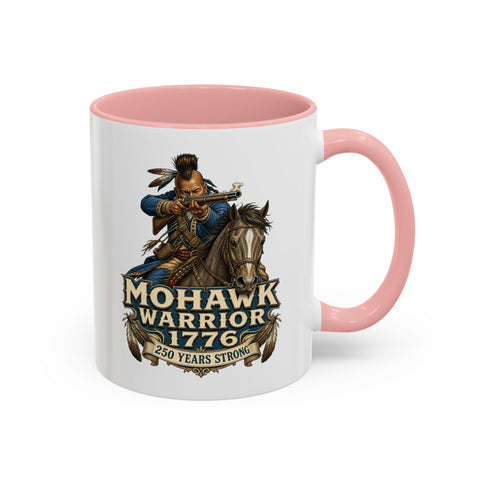 Mohawk Warrior Coffee Mug — 1776 Mounted Warrior Shooting A Musket