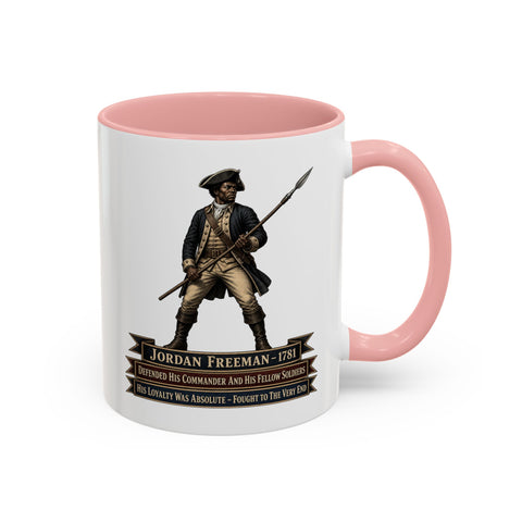 Jordan Freeman 1781 Patriot Coffee Mug — Gave His Life Protecting His Fellow Patriots
