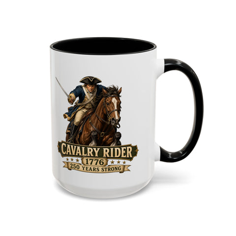 Cavalry Rider (Brown Horse) 1776 Mug – 250th Anniversary Edition - Laugh Suppy