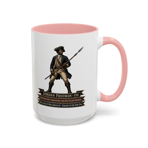 Jordan Freeman 1781 Patriot Coffee Mug — Gave His Life Protecting His Fellow Patriots