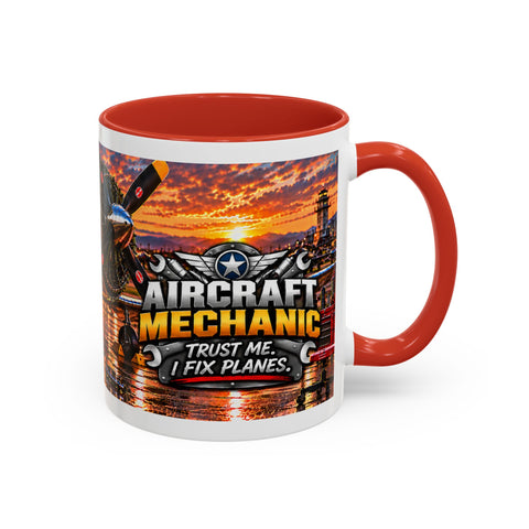 Skeleton Aircraft Mechanic Mug – Trust Me, I Fix Planes – Funny Dark Humor Gift for Aviation Mechanics - Laugh Supply