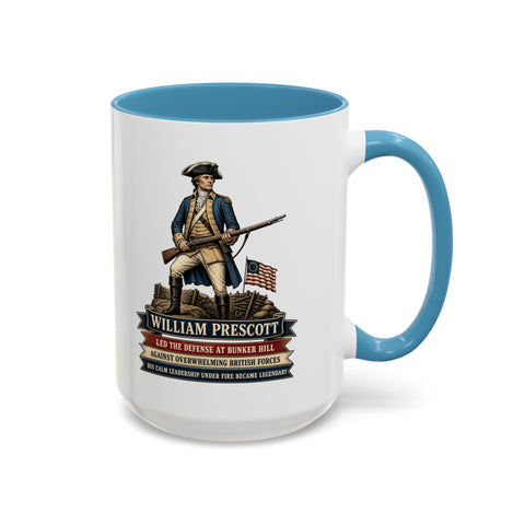 William Prescott Historical Coffee Mug — Revolutionary War Patriot Tribute