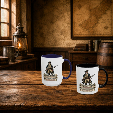 Israel Putnam Revolutionary Coffee Mug — Patriotic 250th Anniversary Coffee Mug - Laugh Suppy