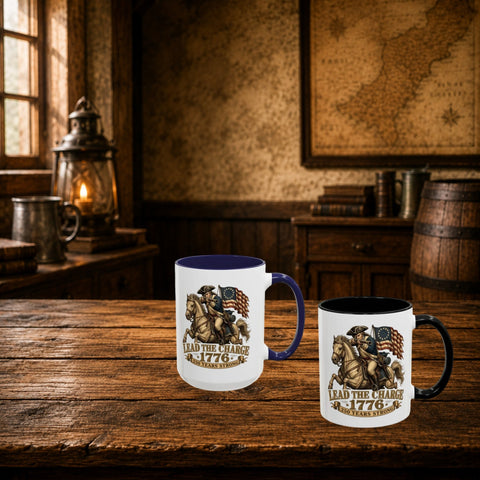 Lead the Charge 1776 Mug (Mounted Edition) – 250th Anniversary Gift - Laugh Suppy