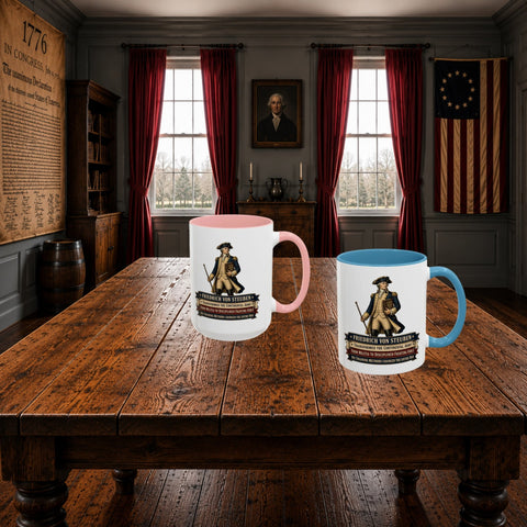 Friedrich von Steuben – Patriotic 250th Anniversary Coffee Mug - Laugh Suppy